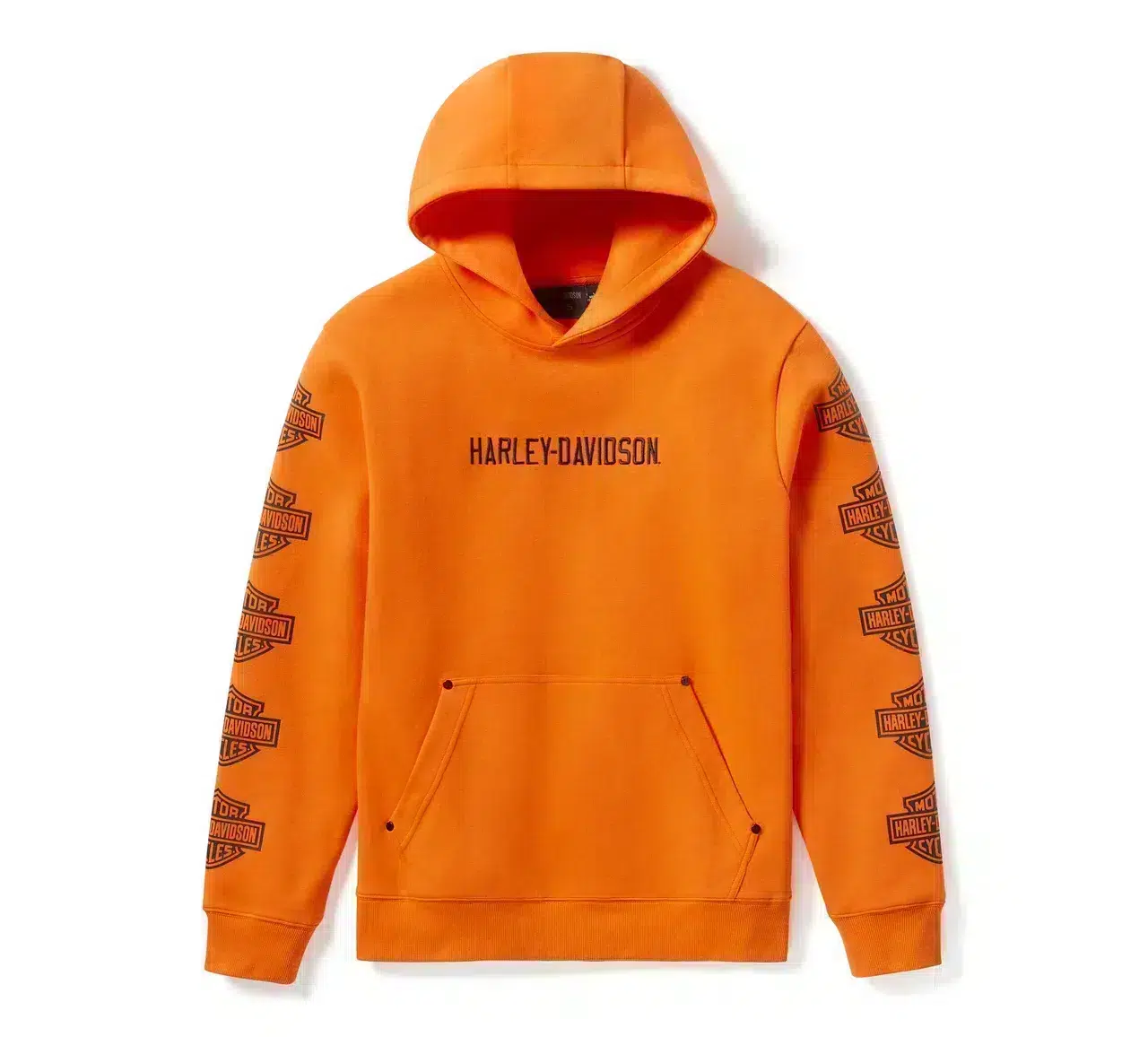 Sudadera con capucha Essential Bar & Shield Pullover para hombre - Harley Orange